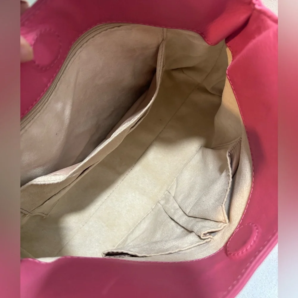Charter Club Baby Pink Pebbled Leather Vintage Shoulder Bag Y2K Barbiecore